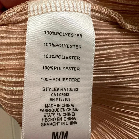 NWT new Anthropologie eri + Ali metallic gold shimmery pleated tank top medium - Picture 8 of 12